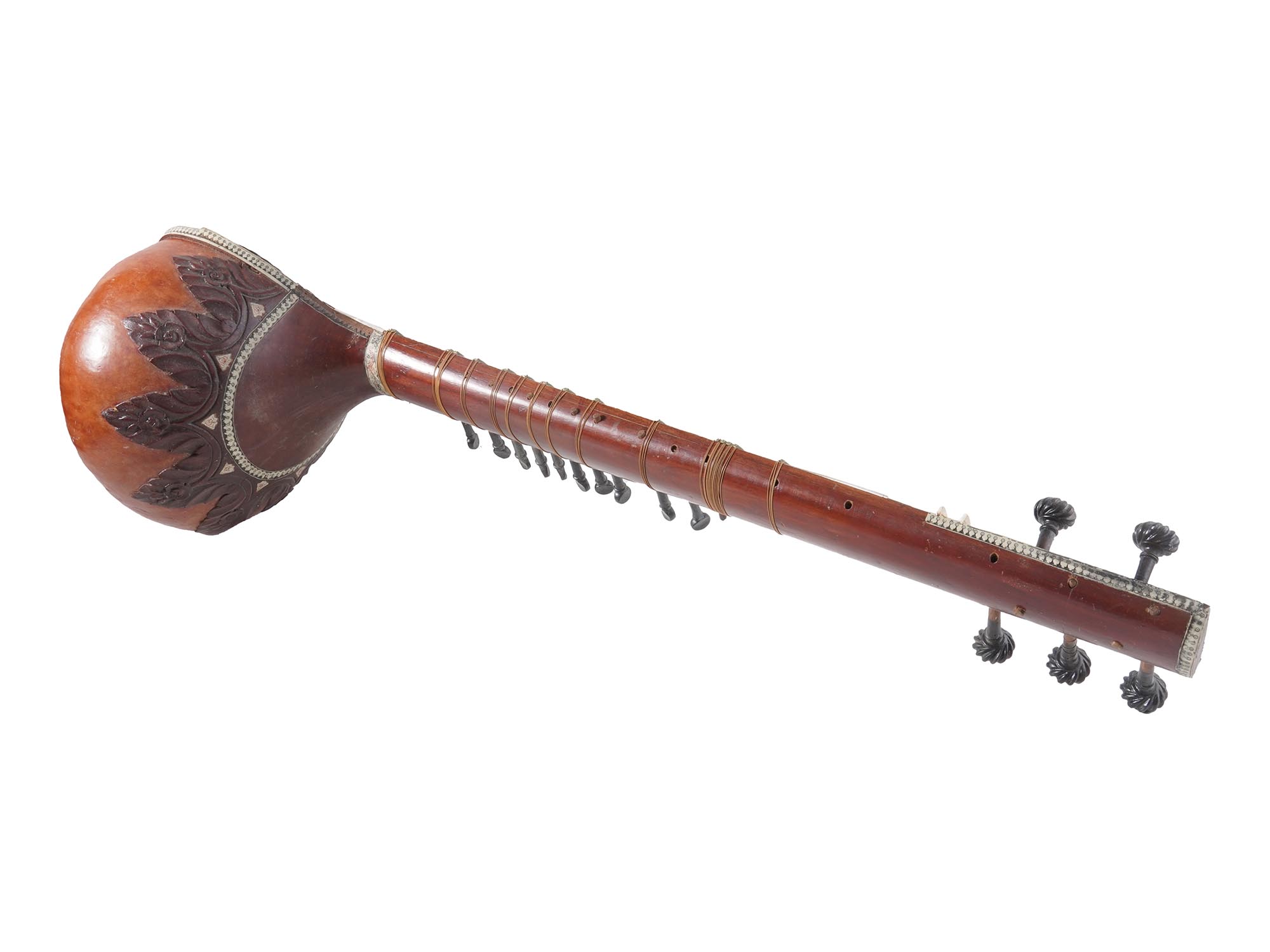 INDIAN CARVED STRING MUSICAL INSTRUMENT SITAR PIC-1
